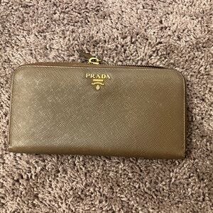Prada Brown Saffiano Leather Wallet